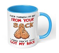 Print Maniacs Fathers Day Mug Gift Stepdad Christmas Birthday Dad Not from Your Humor Funny (Blue Fill and Handle Mug)