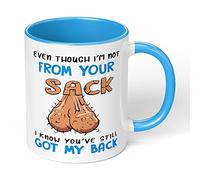 Print Maniacs Fathers Day Mug Gift Stepdad Christmas Birthday Dad Not from Your Humor Funny (Blue Text/Blue Fill)