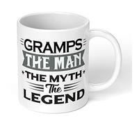 Print Maniacs Fathers Day Novelty Mug His Him Gift for Dad Daddy Uncle Grandad Gramps Papa Christmas Birthday Coffee Tea Cup The Myth Acti (Gramps)