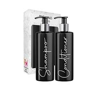 Print Maniacs Mrs Hinch Inspired Black Personalised Dispenser Silver Pump Bottles Set 2 F2 (White)