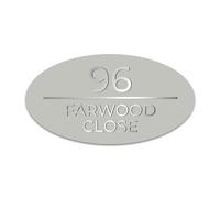 Print Maniacs Personalised 3D House Number Sign - Laser Cut Address Plaque with Street Name, Contemporary Modern Door Sign, Weather-Resistant Outdoor Home Plate