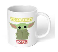 Print Maniacs Personalised Baby Yoda Mug Funny Valentines Day Cup Gift Boyfriend Girlfriend Coffee Wife Husband Anniversary Birthday (Wife)