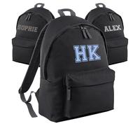 Print Maniacs Personalised Backpack for Kids Back to School 18 Litres Rucksack with Name Ideal for Boys, Girls, Toddlers,and Primary School Students Perfect School Bag Black