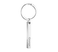 Print Maniacs Personalised Christmas Birthday Keyring Keychain Jewelry Novelty Gift Daughter Son For Mum Dad Grandma Auntie Love You Large Bar D3 (Mum, Silver)