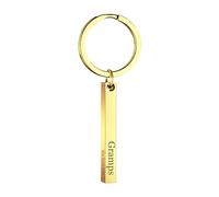 Print Maniacs Personalised Christmas Birthday Keyring Keychain Jewelry Novelty Gift Daughter Son For Mum Dad Grandma Auntie Love You Large Bar D3 (Mummy, Gold)