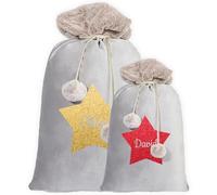 Print Maniacs Personalised Christmas Santa Sack Stocking For Dad Extra Large Sack with Luxury Fur Trim - Large Christmas, Ideal for Holiday Decor and Gifts