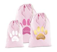 Print Maniacs Personalised Christmas Santa Sack Stocking For Dog Extra Large Sack With Paw and Name - Large Bag For Dog and Cats, Ideal for Holiday Decor and Gifts
