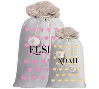 Print Maniacs Personalised Dad Santa Sacks Gifts for Dad, Personalised Santa Sack with Stocking, Santa Sack Adults, Stocking Santa Sack, Christmas Stocking Gifts for Dad from Daughter, Son, Wife