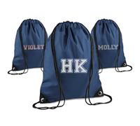 Print Maniacs Personalised Drawstring Bag for Kids Back to School PE Bag, Swim Bag with Name Ideal for Boys, Girls, Toddlers,and Primary School Students Perfect School Bag French Navy