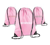 Print Maniacs Personalised Drawstring Bag for Kids Back to School PE Bag, Swim Bag with Name Ideal for Boys, Girls, Toddlers,and Primary School Students Perfect School Bag Pink