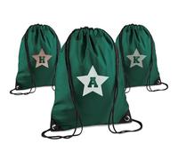 Print Maniacs Personalised Drawstring Bag for Kids Back to School PE Bag, Swim Bag with Name Ideal for Boys, Girls, Toddlers,and Primary School Students Perfect School Bag Bottle Green