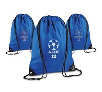 Print Maniacs Personalised Drawstring Bag for Kids Back to School PE Bag, Swim Bag with Name Ideal for Boys, Girls, Toddlers,and Primary School Students Perfect School Bag Bright Royal