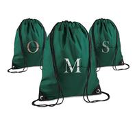 Print Maniacs Personalised Drawstring Bag for Kids Back to School PE Bag, Swim Bag with Name Ideal for Boys, Girls, Toddlers,and Primary School Students Perfect School Bag Bottle Green