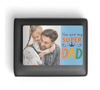 Print Maniacs Personalised Fathers Day Gift Wallet Insert Gift for New 1st First Him Her Children Metal Super Dad