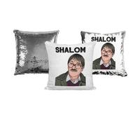 Print Maniacs Personalised Friday Night Jim Shalom Celebrity Fans Face Funny Movies Reversible Face Novelty Sequin Pillow Cushion You Look Nice(Cover + Filling) (Silver)