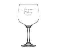 Print Maniacs Personalised Gin Glass for Mummy 730ml Large Balloon Etched Glass Gifts Mummy Christmas Gifts for Mummy Presents for Mummy Birthday Gifts Mothers Day Gifts Love You