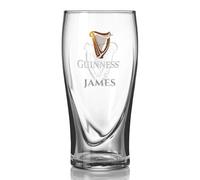 Print Maniacs Personalised Guinness Pint Glass Custom Engraved Name Gift Embossed Beer Glass Stout Glass Birthday Gift for Him Dad Brother Husband Christmas Gift Keepsake Premium Laser Engraving
