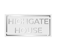 Print Maniacs Personalised House Sign 3D Door Sign Laser Cut Address Plaques Contemporary Modern Rectangle Door Numbers With Street Name and Number in Matt Moonlight White & Silver Mirror D2