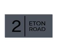 Print Maniacs Personalised House Sign - Large 3D Laser Cut Address Plaque, Custom Door Number and Street Name Sign for Home Entrance, Outdoor Weatherproof Modern House Number Plate