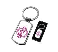 Print Maniacs Personalised Keyring Barbie Inspired Pink Doll for Girls and Women Lets go Party Merchandise Princess Dream Collection Theme Bride Lip Stick Birthday Diamonds