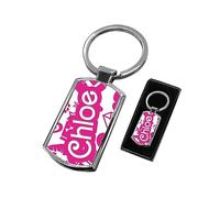 Print Maniacs Personalised Keyring Barbie Inspired Pink Doll for Girls and Women Lets go Party Merchandise Princess Dream Collection Theme Bride Lip Stick Birthday Diamonds