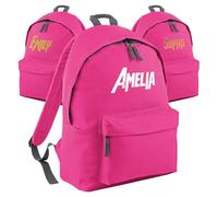 Print Maniacs Personalised Kids Backpack for Back to School 18 Litres Rucksack with Name Ideal for Boys, Girls, Toddlers,and Primary School Super Hero Students Perfect School Bag (Fuchsia)