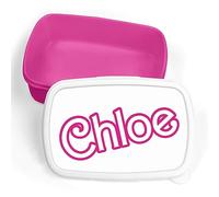 Print Maniacs Personalised Lunch Box Barbie Inspired Pink Doll for Girls and Women Lets go Party Merchandise Princess Dream Collection Theme Bride Lip Stick Birthday Diamonds