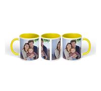 Print Maniacs Personalised Mug Any Image Photo Custom Text Magic Coffee Tea Cup Birthday Gift Father's Mothers Day Funny Mug (Yellow Fill and Handle)