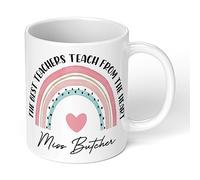 Print Maniacs Personalised Mug for Teacher Thank You End Term Student Pupil Present Leaving 11oz Coffee Tea Novelty Appreciation Leaving Gift Teach from The Heart