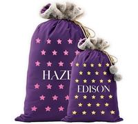 Print Maniacs Personalised Mum Gifts for Christmas, Personalised Santa Sack for Mum, Personalised Stocking Santa Sack, Custom Santa Sack with Stockings, Personalised Xmas Gifts for Mum