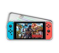 Print Maniacs Personalised Nintendo Switch Game Tin Pencil Case Back to School Kids Tidy Stationary Organizer Fort (Red and Blue, Silver Case)