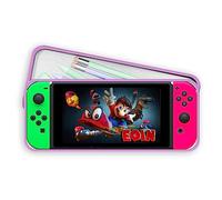 Print Maniacs Personalised Nintendo Switch Game Tin Pencil Case Back to School Kids Tidy Stationary Organizer Mario (Pink and Green Image, Pink Case)