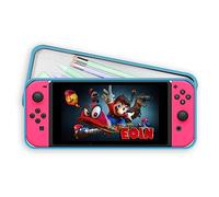 Print Maniacs Personalised Nintendo Switch Game Tin Pencil Case Back to School Kids Tidy Stationary Organizer Mario (Pink Image, Blue Case)