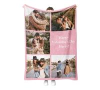 Print Maniacs Personalised Photo Blanket - Custom Fleece Blanket with Pictures, Soft Memory Throw for Adults, Kids, Pets, or Family - Unique Gift for Birthdays, Weddings, or Christmas