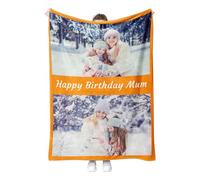 Print Maniacs Personalised Photo Blanket, Flannel, Single Layered, Customised Blanket with Picture, Personalised for Women & Adults