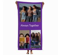 Print Maniacs Personalised Picture Towel with Custom Text Microfibre Beach Towel Photo Collage Gift Large Quick Dry Lightweight Travel Towel for Holiday Pool Gym Spa