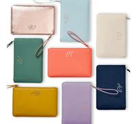 Print Maniacs Personalised Pouch Boutique Accessory Makeup Bag Wrist Strap Clutch Case Cosmetics Toiletry Brushes Organisers Multi-Purpose Purse Gift Bag (Script)