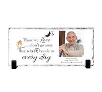 Print Maniacs Personalised Rock Slate Photo Plaque Still Loved Still Missed Funeral Grave Marker Gift Memorial Remembrance In Loving Memory Tribute (12cm x 22cm)