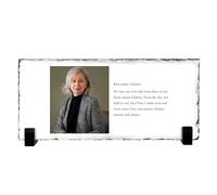 Print Maniacs Personalised Rock Slate with Photo & Message - Custom Gift for Him, Her, Mum, Dad, Aunt, Uncle - Matte Finish Keepsake Plaque (12cm x 22cm)