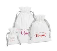 Print Maniacs Personalised Stocking For Gifts for Him and Her, Personalised Santa Stockings, Customised Cotton Santa Sacks Adults, Custom Stocking Santa Sacks, Personalised Gifts for Women and Men