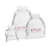 Print Maniacs Personalised Stocking For Gifts for Him and Her, Personalised Santa Stockings, Customised Cotton Santa Sacks Adults, Custom Stocking Santa Sacks, Personalised Gifts for Women and Men