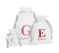 Print Maniacs Personalised Stocking For Gifts for Him and Her, Personalised Santa Stockings, Customised Cotton Santa Sacks Adults, Custom Stocking Santa Sacks, Personalised Gifts for Women and Men