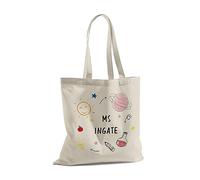 Print Maniacs Personalised Teacher Tote Shopping Book Bag Assistant Carrier Reuse School Pupil Student Thank you Gift Present (Science Theme)