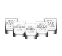 Print Maniacs Personalised Whisky Glass for The Best Papa Ever 10oz Glass Engraved for Birthday Christmas Fathers Gifts Wedding Gift for Men Father to Son Papa Best Man Whiskey Glass