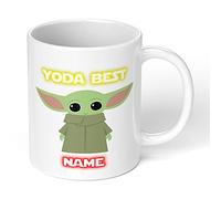 Print Maniacs Personalised Yoda Mug Funny Valentines Baby Yoda Cup Gift Boyfriend Girlfriend Coffee Tea Wife Husband Anniversary Birthday Christmas Hot Drinks (Own Name)