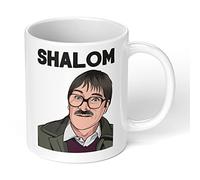 Print Maniacs Shalom Mug Gift Christmas Birthday Funny Friday Night Dinner Jim Cartoon Present (White Mug)