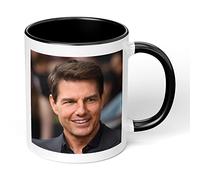 Print Maniacs Tom Cruise Mug Gift Christmas Birthday Funny Celebrity Coffee Tea Present Gift for Him Her (Black Fill)