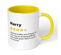 Print Maniacs Valentine's Day Birthdays Anniversary Mug Gift Present for Him Husband Boyfriend Her Wife Girlfriend Mum Dad Grandad Star Rating (Yellow Fill)