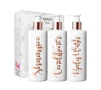 Print Maniacs White Mrs Hinch Inspired Personalised 500ml Bottles Bathroom Lotion Kitchen Shampoo Conditioner Rose Gold Pump (Set 3) (Copper)