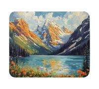 Print Mouse Pad Beautiful high Mountains Landscape Rectangular Style Anti-Slip Rubber Mousepad Gaming Office Rubber Polyester Fabric Computer Gift11.8 x9.8